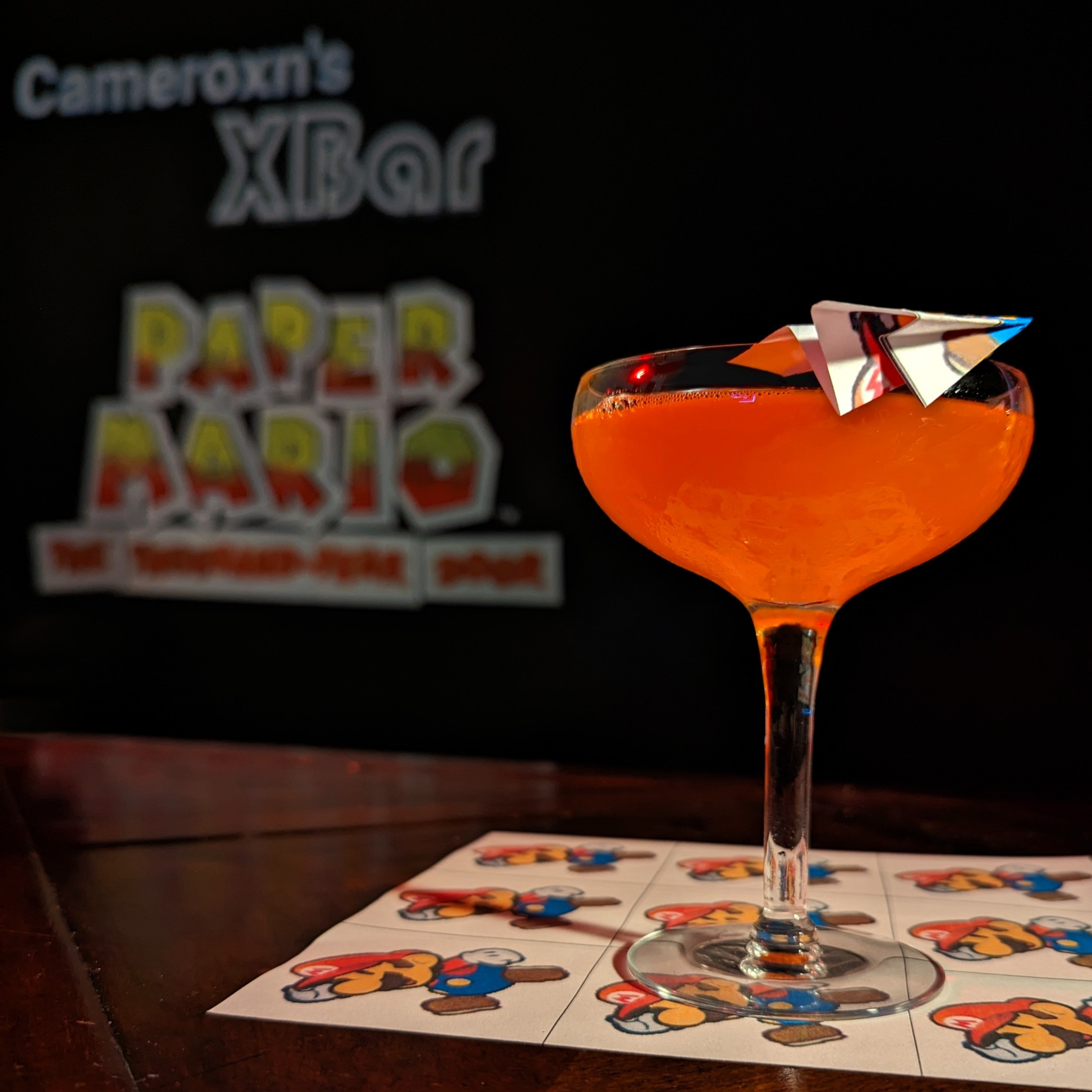 Paper Mario Cocktail Recipe inspired by Paper Mario: The Thousand-Year